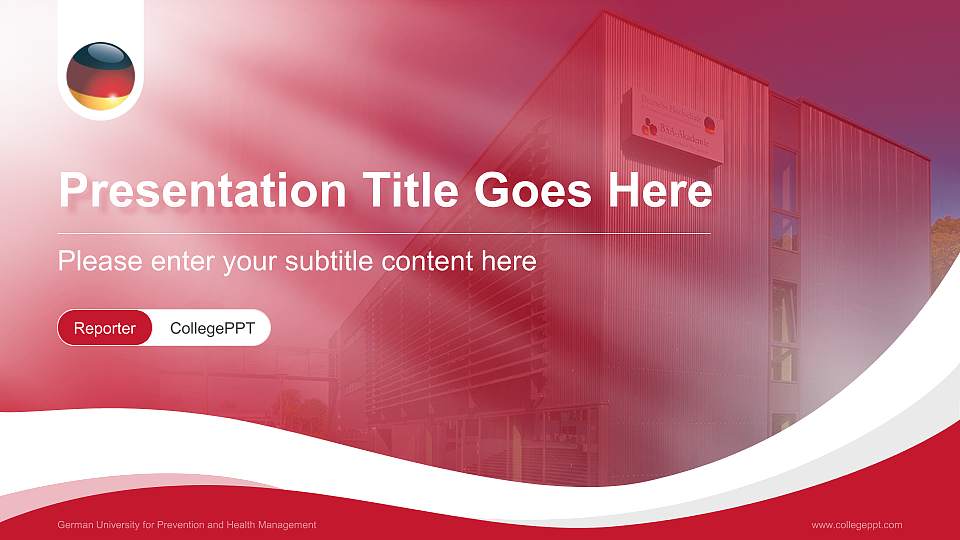 German University for Prevention and Health Management Lecture Sharing and Networking Event PPT Template16:9 ratio PPT effect preview image