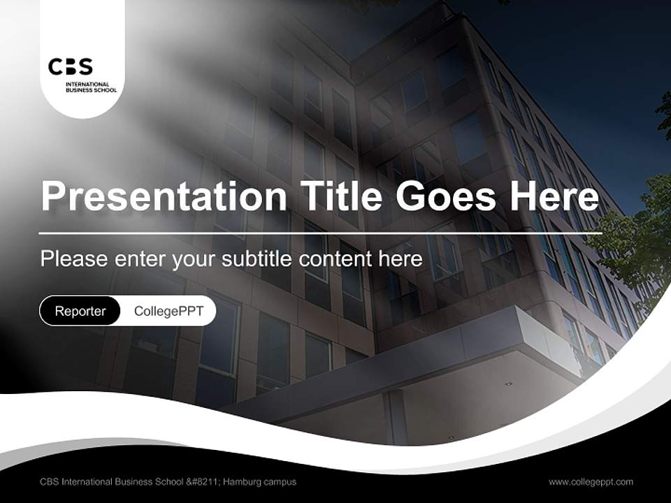 CBS International Business School – Hamburg campus Lecture Sharing and Networking Event PPT Template4:3 ratio PPT effect preview image4