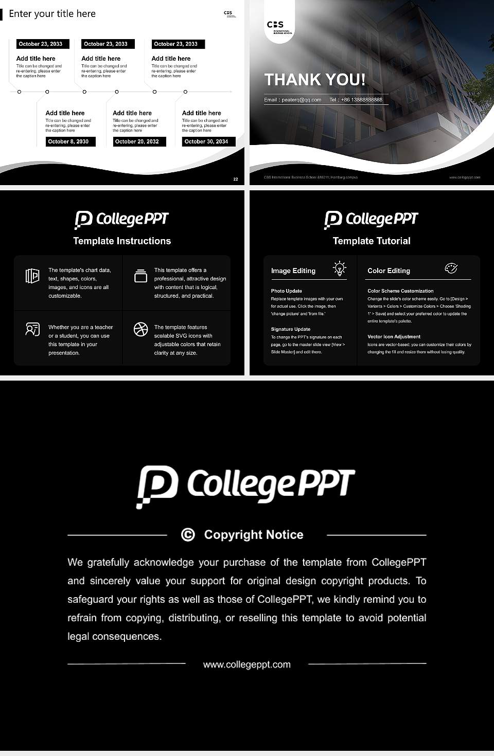CBS International Business School – Hamburg campus Lecture Sharing and Networking Event PPT Template4:3 ratio PPT effect preview image4