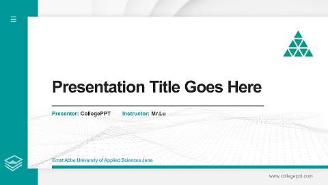 Ernst Abbe University of Applied Sciences Jena Thesis Proposal/Graduation Defense PPT Template