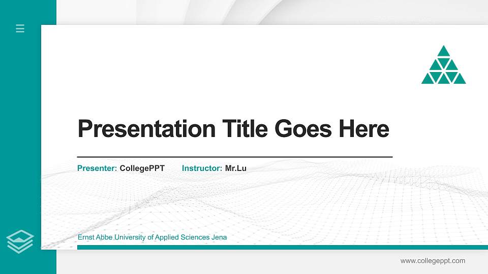 Ernst Abbe University of Applied Sciences Jena Thesis Proposal/Graduation Defense PPT Template16:9 ratio PPT effect preview image