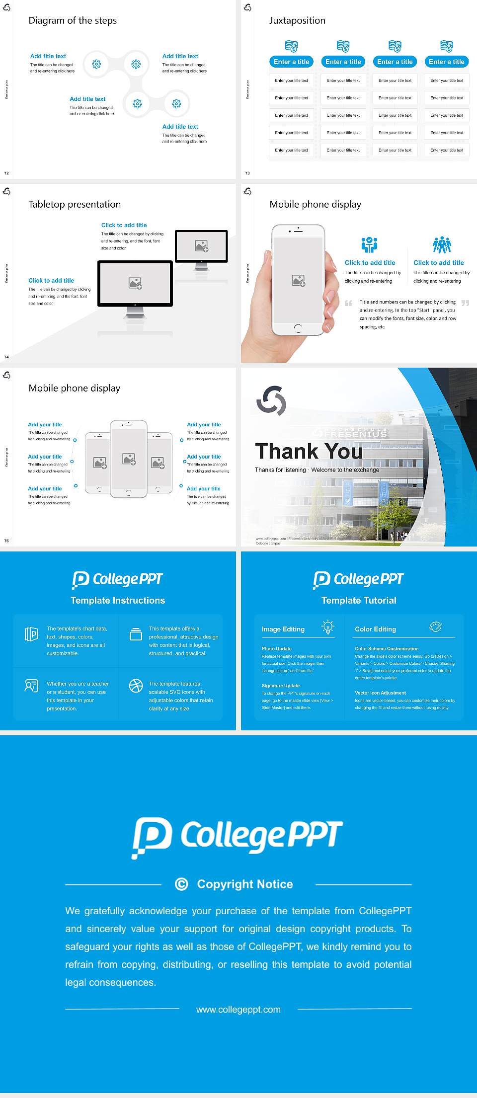 Fresenius University of Applied Sciences – Cologne campus Competition/Entrepreneurship Contest PPT Template4:3 ratio PPT effect preview image9