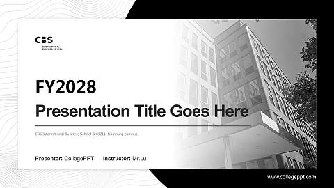 CBS International Business School – Hamburg campus Academic Presentation/Research Findings Report PPT Template