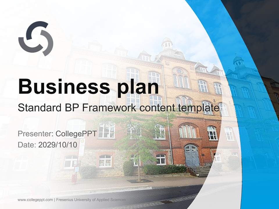 Fresenius University of Applied Sciences Competition/Entrepreneurship Contest PPT Template4:3 ratio PPT effect preview image9