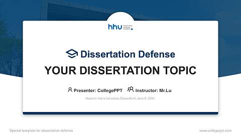 Heinrich Heine University Düsseldorf Graduation Thesis Defense PPT Template