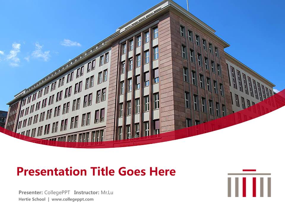 Hertie School Course/Courseware Creation PPT Template4:3 ratio PPT effect preview image5