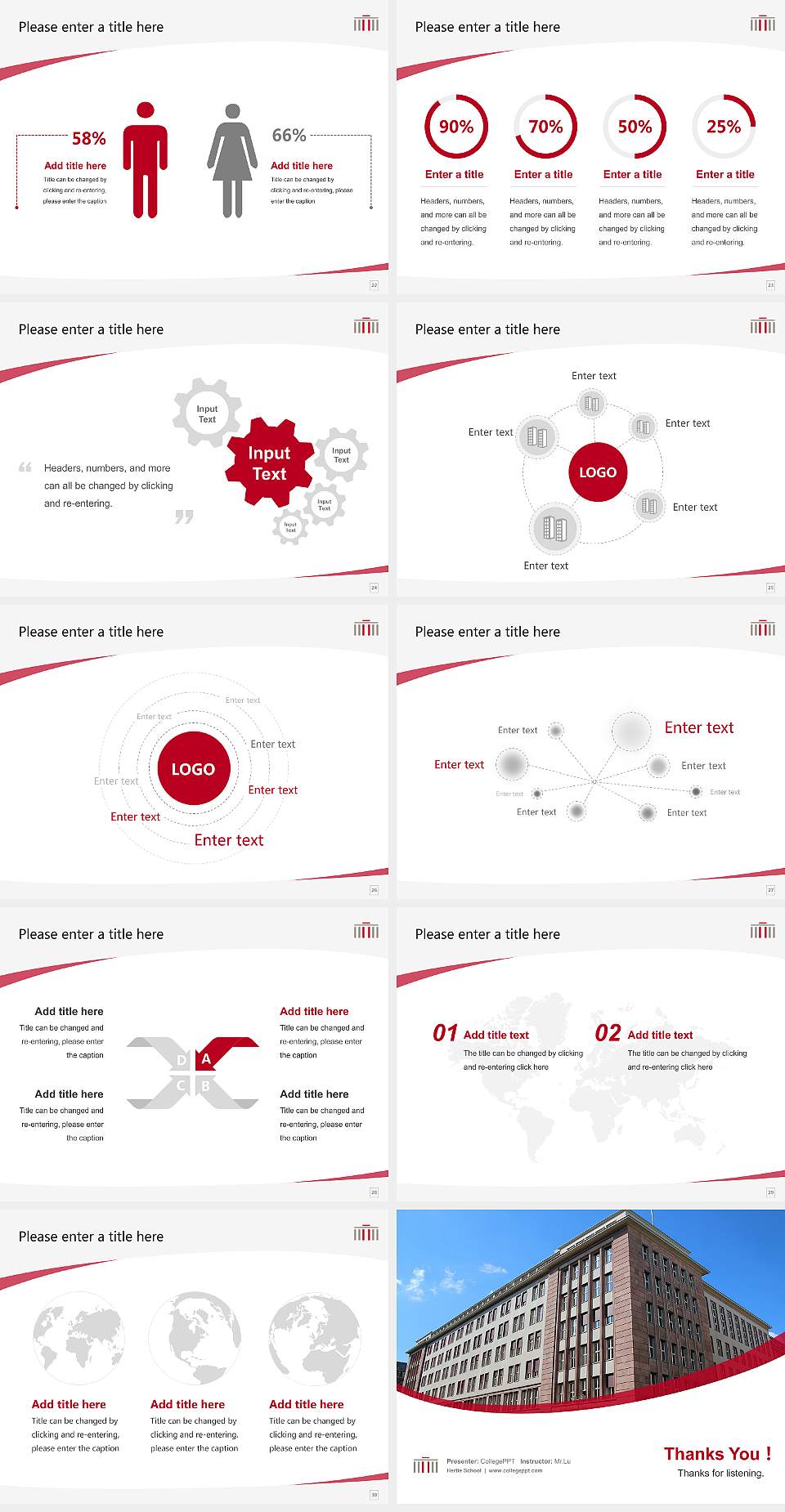 Hertie School Course/Courseware Creation PPT Template4:3 ratio PPT effect preview image4