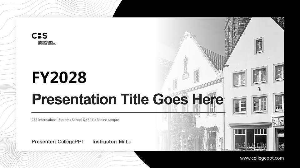 CBS International Business School – Rheine campus Academic Presentation/Research Findings Report PPT Template16:9 ratio PPT effect preview image