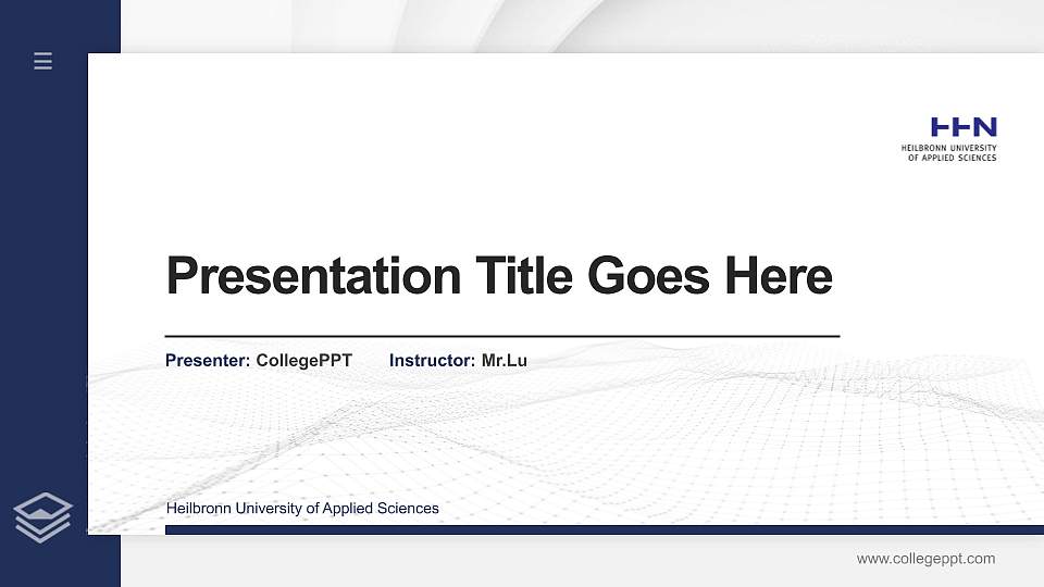 Heilbronn University of Applied Sciences Thesis Proposal/Graduation Defense PPT Template16:9 ratio PPT effect preview image1