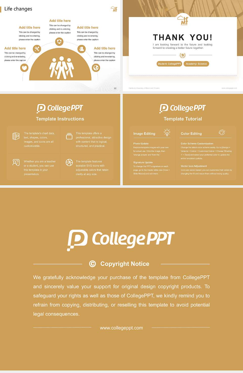 Hamburg University of Music and Theatre National Scholarship Defense PPT Template4:3 ratio PPT effect preview image4