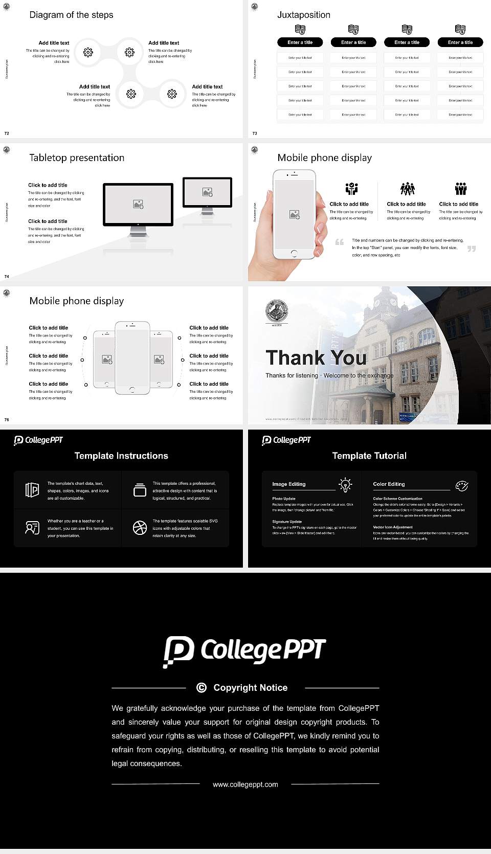 Friedrich Schiller University Jena Competition/Entrepreneurship Contest PPT Template16:9 ratio PPT effect preview image9