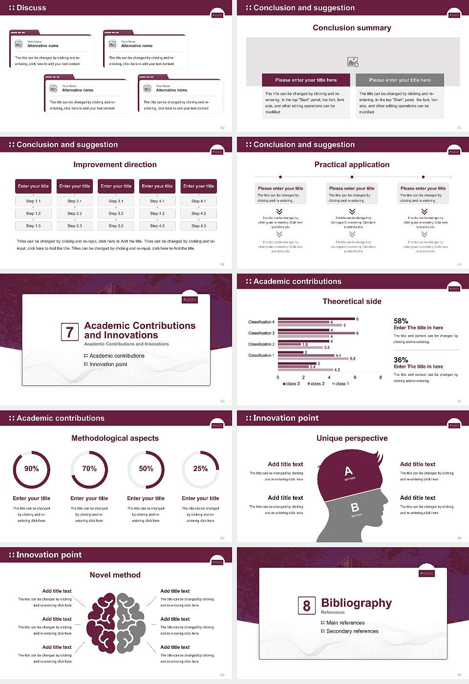 Charlotte Fresenius University Graduation Thesis Defense PPT Template16:9 ratio PPT effect preview image6