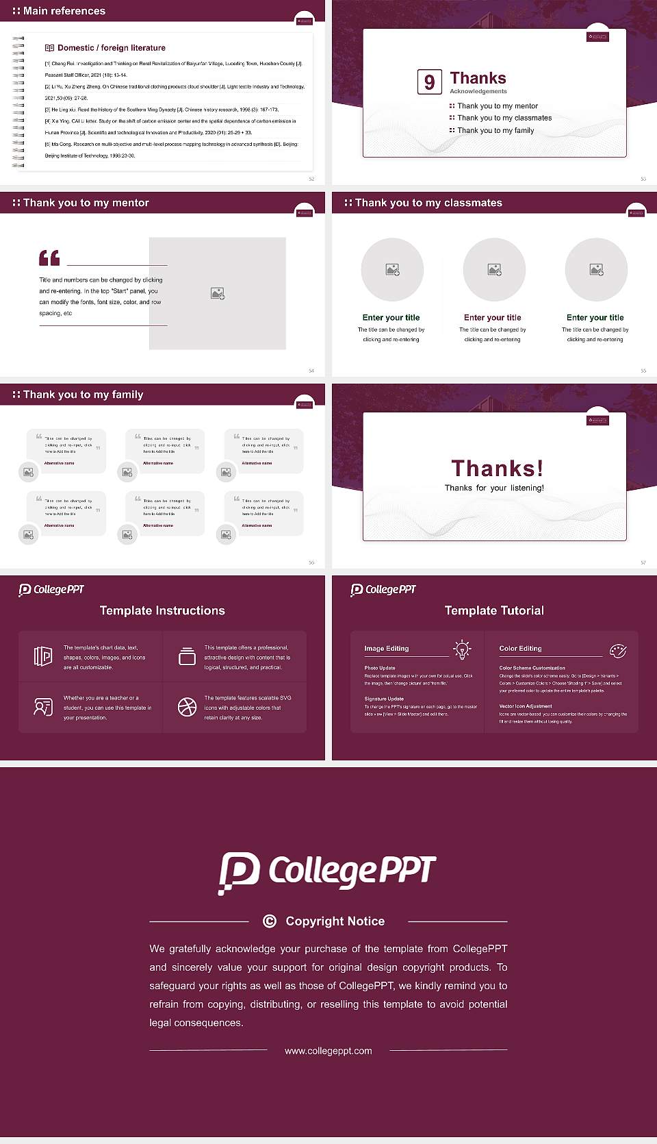 Charlotte Fresenius University Graduation Thesis Defense PPT Template16:9 ratio PPT effect preview image7