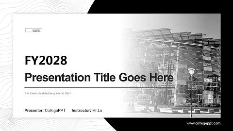 Film University Babelsberg Konrad Wolf Academic Presentation/Research Findings Report PPT Template