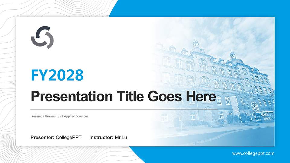 Fresenius University of Applied Sciences Academic Presentation/Research Findings Report PPT Template16:9 ratio PPT effect preview image