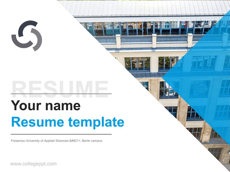 Fresenius University of Applied Sciences – Berlin campus Resume PPT Template4:3 ratio PPT effect preview image5