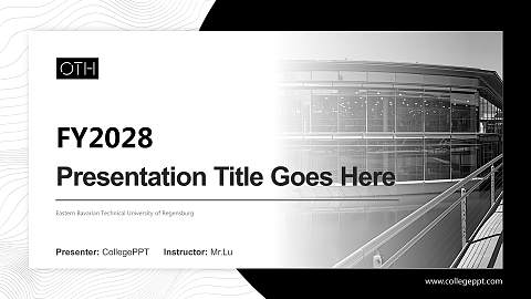 Eastern Bavarian Technical University of Regensburg Academic Presentation/Research Findings Report PPT Template