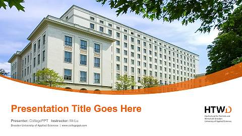 Dresden University of Applied Sciences Course/Courseware Creation PPT Template
