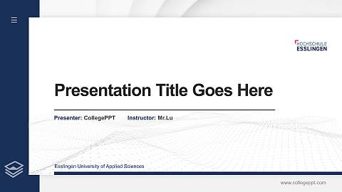 Esslingen University of Applied Sciences Thesis Proposal/Graduation Defense PPT Template