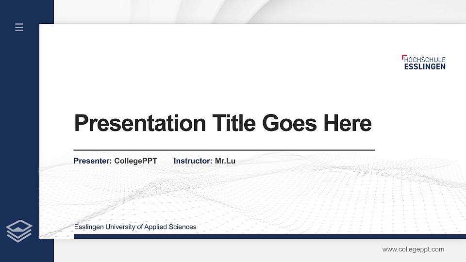 Esslingen University of Applied Sciences Thesis Proposal/Graduation Defense PPT Template16:9 ratio PPT effect preview image