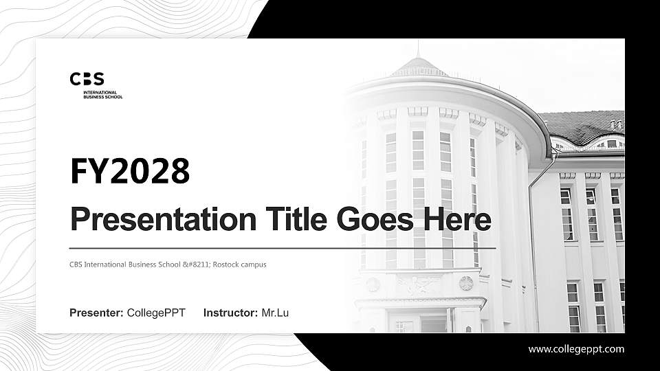 CBS International Business School – Rostock campus Academic Presentation/Research Findings Report PPT Template16:9 ratio PPT effect preview image