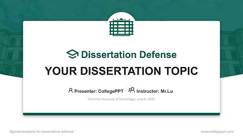 Chemnitz University of Technology Graduation Thesis Defense PPT Template