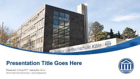 German Sport University Cologne Course/Courseware Creation PPT Template