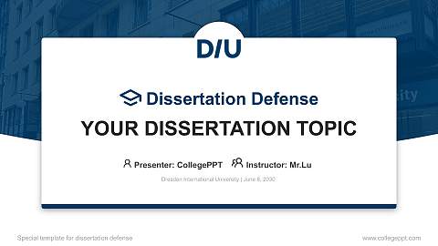 Dresden International University Graduation Thesis Defense PPT Template