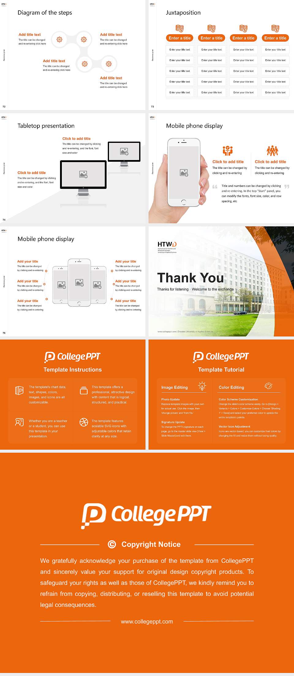 Dresden University of Applied Sciences Competition/Entrepreneurship Contest PPT Template4:3 ratio PPT effect preview image9
