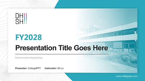 Duale Hochschule Schleswig-Holstein Academic Presentation/Research Findings Report PPT Template