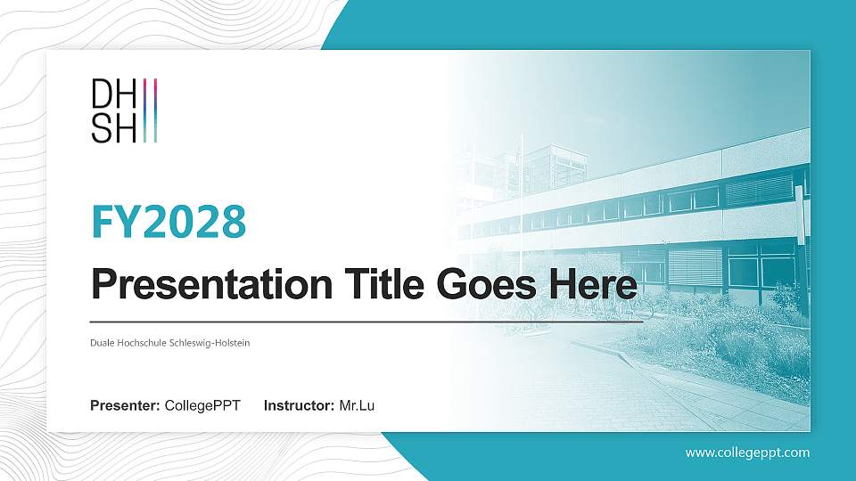 Duale Hochschule Schleswig-Holstein Academic Presentation/Research Findings Report PPT Template16:9 ratio PPT effect preview image