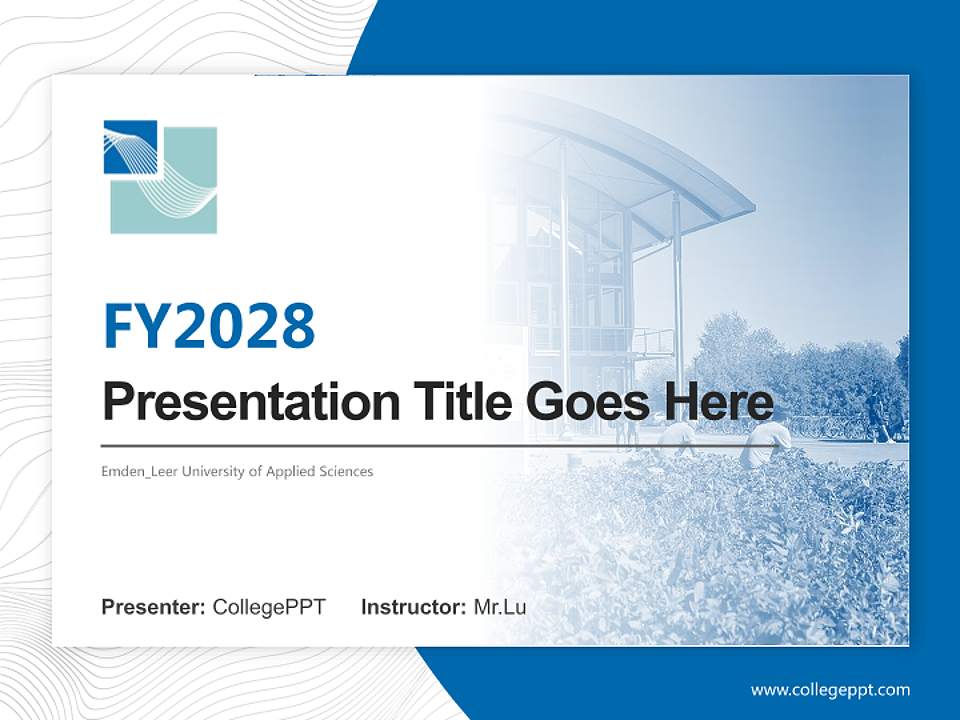 Emden_Leer University of Applied Sciences Academic Presentation/Research Findings Report PPT Template4:3 ratio PPT effect preview image5