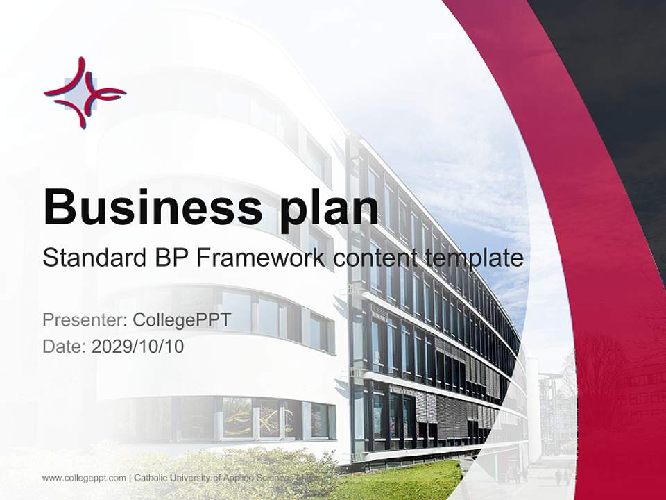 Catholic University of Applied Sciences Mainz Competition/Entrepreneurship Contest PPT Template4:3 ratio PPT effect preview image9