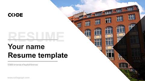 CODE University of Applied Sciences Resume PPT Template