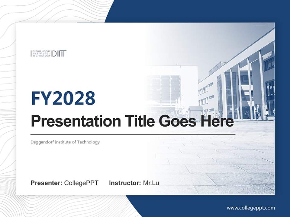 Deggendorf Institute of Technology Academic Presentation/Research Findings Report PPT Template4:3 ratio PPT effect preview image5