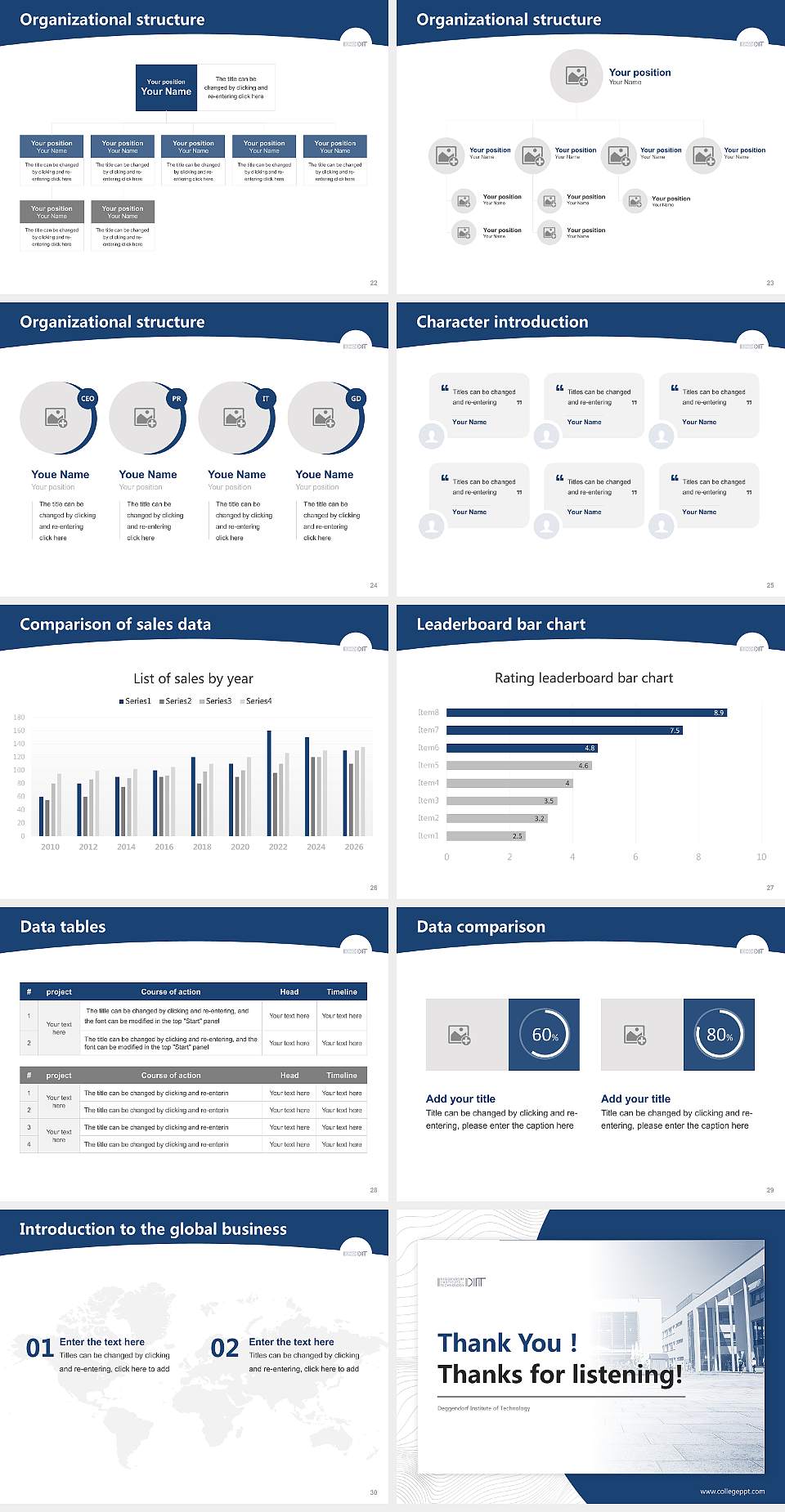 Deggendorf Institute of Technology Academic Presentation/Research Findings Report PPT Template4:3 ratio PPT effect preview image4
