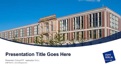 ESMT Berlin Course/Courseware Creation PPT Template