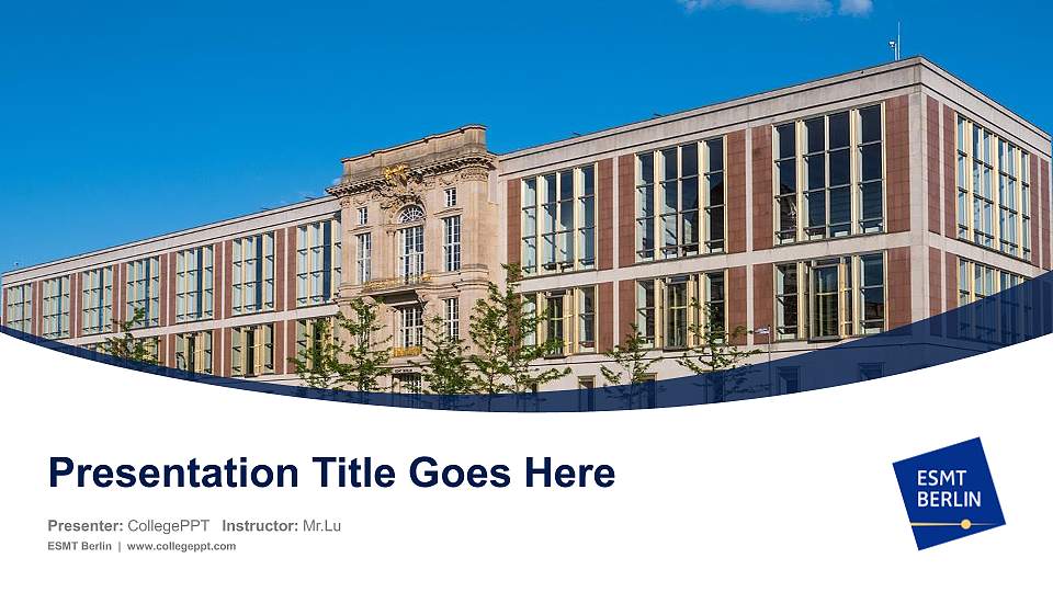 ESMT Berlin Course/Courseware Creation PPT Template16:9 ratio PPT effect preview image