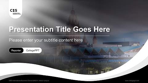 CBS International Business School – Mainz campus Lecture Sharing and Networking Event PPT Template