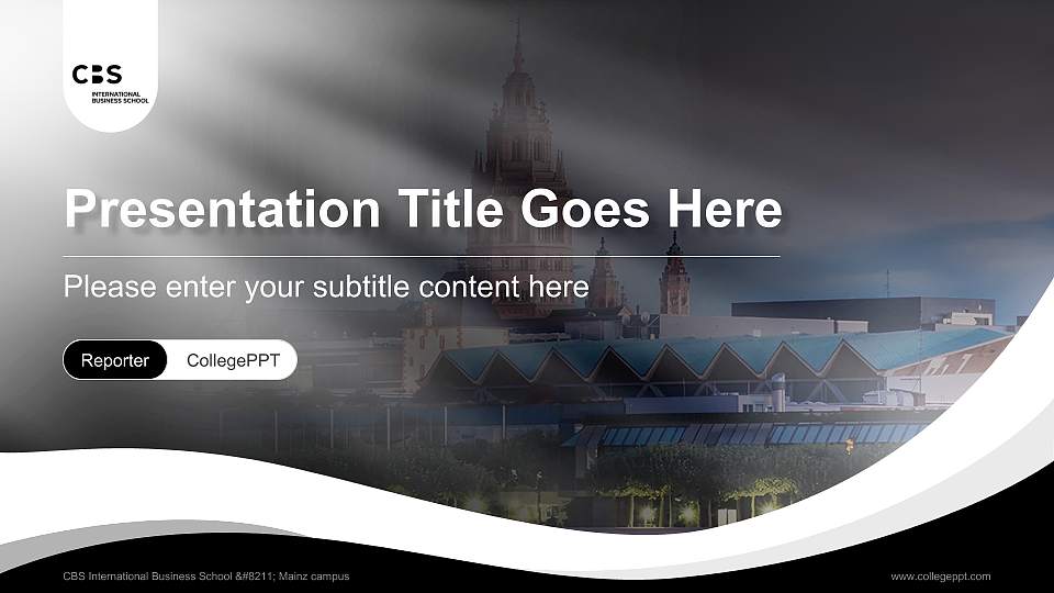 CBS International Business School – Mainz campus Lecture Sharing and Networking Event PPT Template16:9 ratio PPT effect preview image