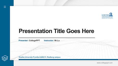 Goethe University Frankfurt – Riedberg campus Thesis Proposal/Graduation Defense PPT Template