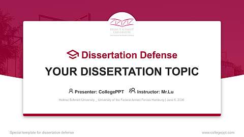 Helmut Schmidt University _ University of the Federal Armed Forces Hamburg Graduation Thesis Defense PPT Template