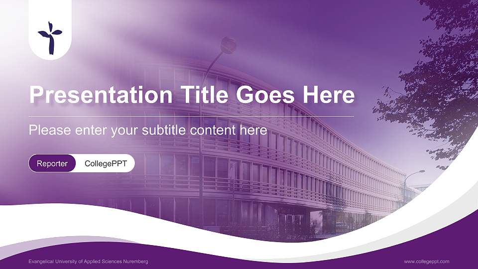 Evangelical University of Applied Sciences Nuremberg Lecture Sharing and Networking Event PPT Template16:9 ratio PPT effect preview image