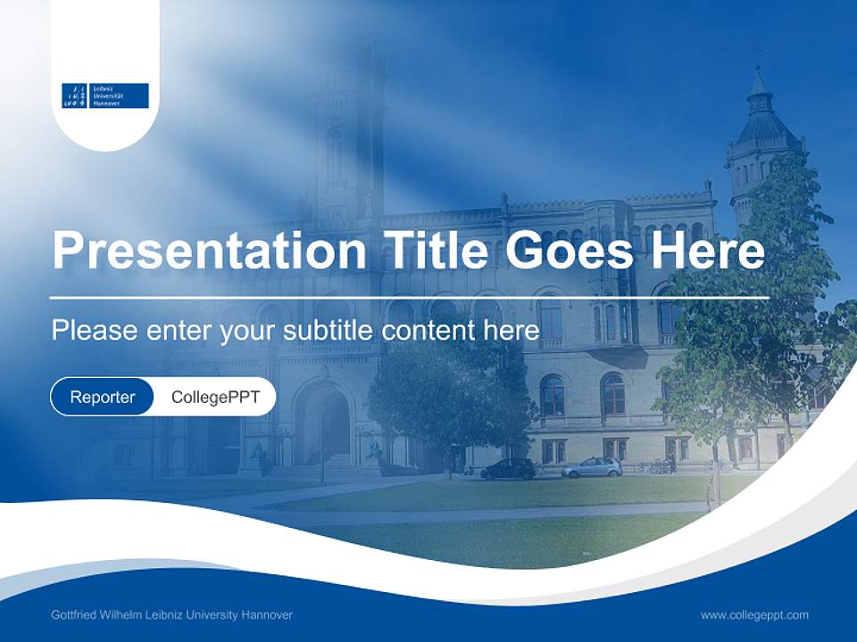 Gottfried Wilhelm Leibniz University Hannover Lecture Sharing and Networking Event PPT Template4:3 ratio PPT effect preview image4