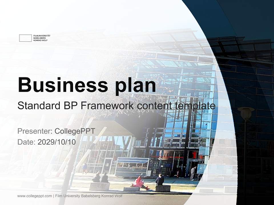 Film University Babelsberg Konrad Wolf Competition/Entrepreneurship Contest PPT Template4:3 ratio PPT effect preview image9