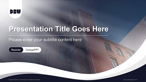 Digital Business University of Applied Sciences Lecture Sharing and Networking Event PPT Template