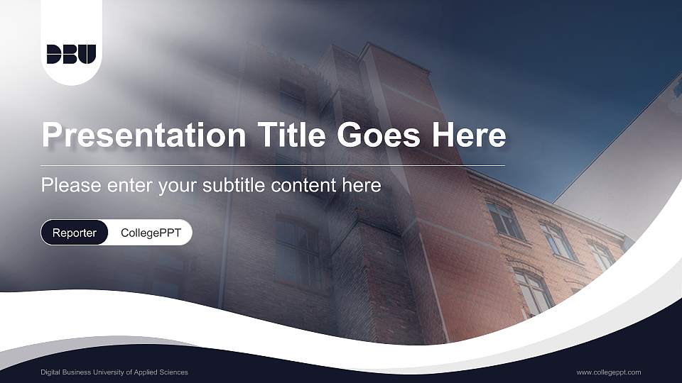 Digital Business University of Applied Sciences Lecture Sharing and Networking Event PPT Template16:9 ratio PPT effect preview image