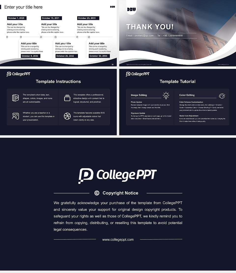 Digital Business University of Applied Sciences Lecture Sharing and Networking Event PPT Template16:9 ratio PPT effect preview image4