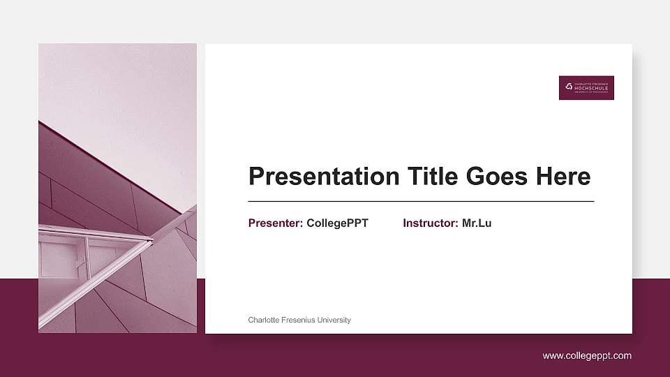 Charlotte Fresenius University General PPT Template16:9 ratio PPT effect preview image