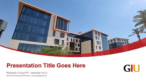 German International University Course/Courseware Creation PPT Template